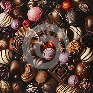 Eat chocolate at Easter. Arte com IA photo