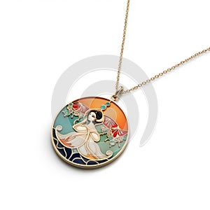 Arte Del Vivo Porcelain Pendant: Modern Day Princess Inspired By Art Nouveau