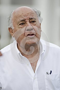 Portrait of Amancio Ortega Gaona ,founder of Inditex Zara empire