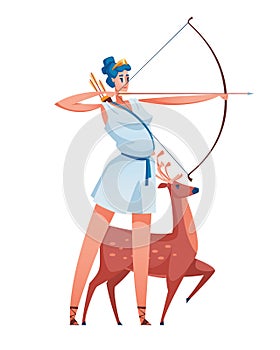 Artemis ancient greek goddess mythological deity of olympia