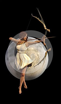 Artemis Diana Selena greek roman goddess of the hunters photo