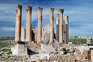 Artemis Temple, Jerash, Jordan photo