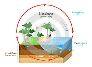 Biosphere is a zone of life on Earth photo