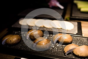 Artful Arrangement of Shiitake Mushrooms