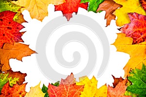 Artful colorful autumn background.