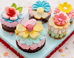 Artful Cupcakes with Floral Frosting Designs