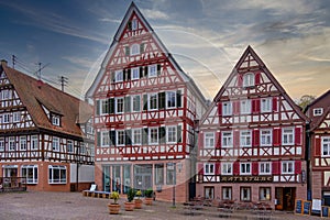 Artful medieval half-timber house at Market Place in Calw