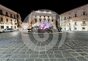 Arthemis fountain in Archimede Square