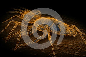 Arthropod antient neon image. Generate Ai