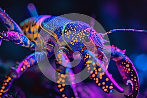 Arthropod antient neon image. Generate Ai