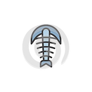 Arthropod fossil filled outline icon photo