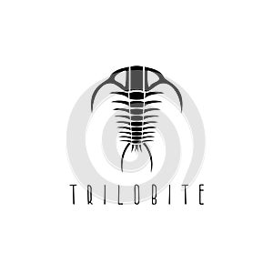 Arthropod fossil trilobite paleozoic era vector design