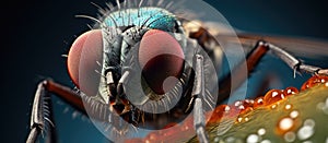 An arthropod insect on a leaf gazes at the camera for macro photography