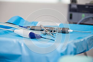 Arthroscope ready to be used at the surgery room