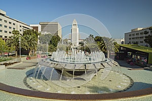 Arthur J. Will Memorial Fountain and City Hall