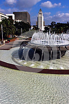 Arthur J. Will memorial Fountain in downtown Downtown Los Angeles. Attractions Los Angeles. Grand Park LA Memorial fountain & a pe