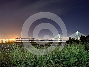 Arthur Ravenel Jr Bridge in Evening