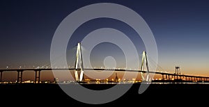 Arthur Ravenel Jr Bridge at twilight