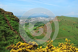 Arthur`s Seat View of Edinburgh, Scotland