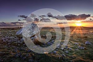 Arthur's stone at sunset