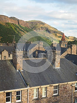 Arthurs Seat mountain hiking trail Holyrood Park Edinburgh Sco