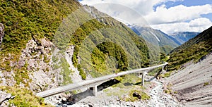 Arthurs Pass Viaduct highway, Southern Alps, NZ