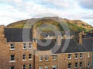 Arthurs Seat mountain hiking trail Holyrood Park Edinburgh Sco