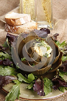 Artichoke hollandaise