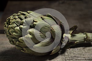 Artichoke on wood