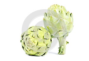 Artichokes Isolated on White