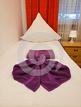 Artichokes luxury towels in hotels.