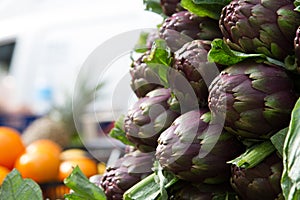 Artichokes at market