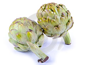 Artichokes on White Background