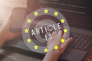 Article 13 the amendment to the EU legislation banned media materials on the Internet.