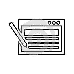 Article, blog, blogging line icon