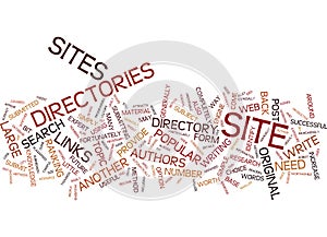 Article Directories Are A Popular Form Of Web Directory Word Cloud Concept