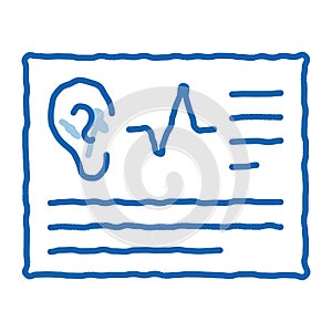 Article Hearing doodle icon hand drawn illustration
