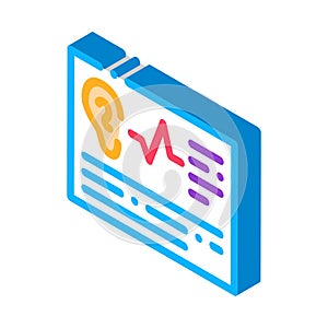 Article Hearing isometric icon vector illustration