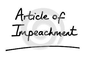 Article of Impeachment