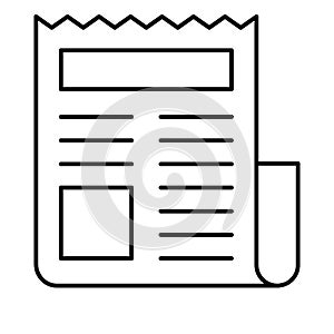 Article, journal Vector icon which can easily modify