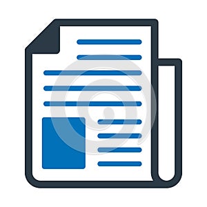 Article, journal Vector icon which can easily modify