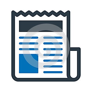 Article, journal Vector icon which can easily modify