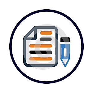 article, report, pen, article submission icon