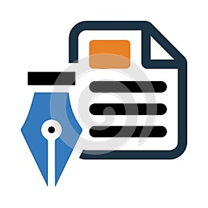 article, report, pen, article submission icon