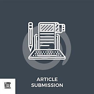 Article Submission Icon Vector.
