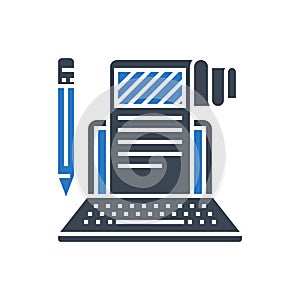 Article Submission Vector Glyph Icon