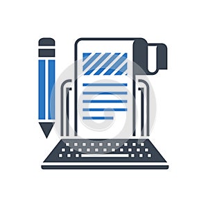 Article Submission Vector Glyph Icon