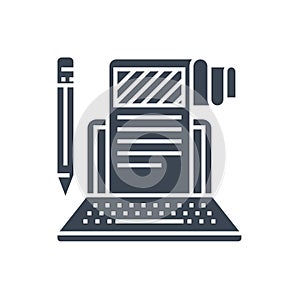 Article Submission Vector Glyph Icon