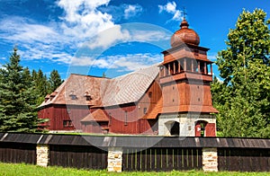 Artikulární dřevěný kostel v obci Svätý Kríž na Slovensku