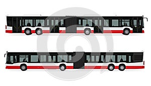 Articulated City Bus Isolated